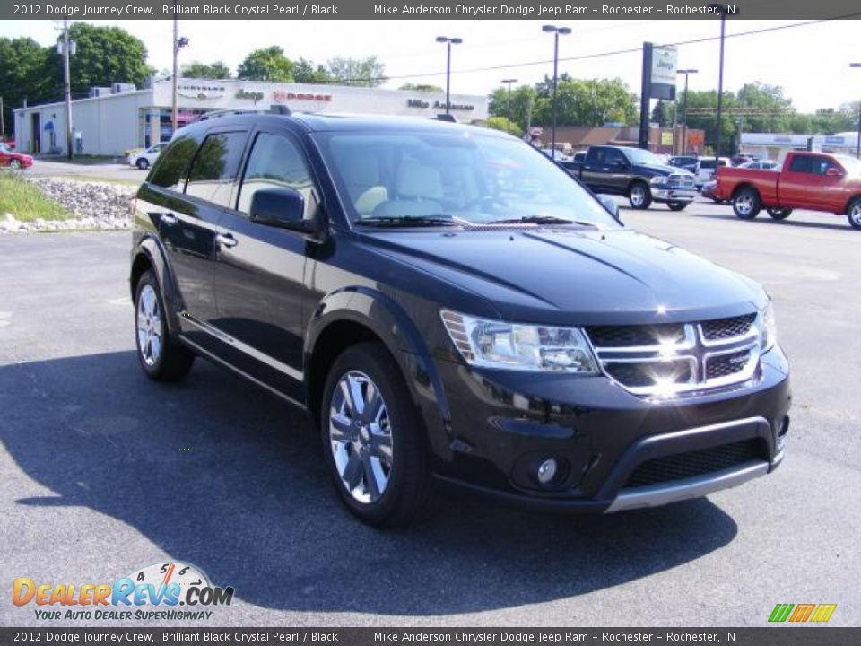 2012 Dodge Journey Crew Brilliant Black Crystal Pearl / Black Photo #14