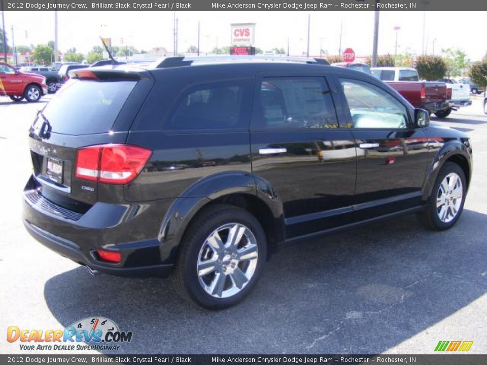 2012 Dodge Journey Crew Brilliant Black Crystal Pearl / Black Photo #16