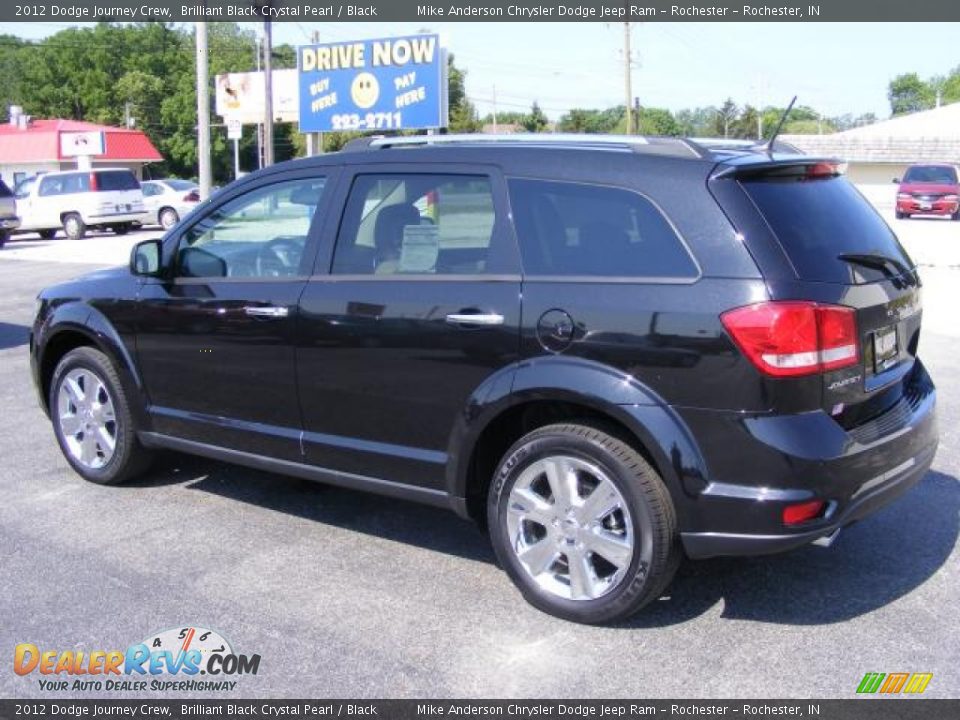2012 Dodge Journey Crew Brilliant Black Crystal Pearl / Black Photo #18