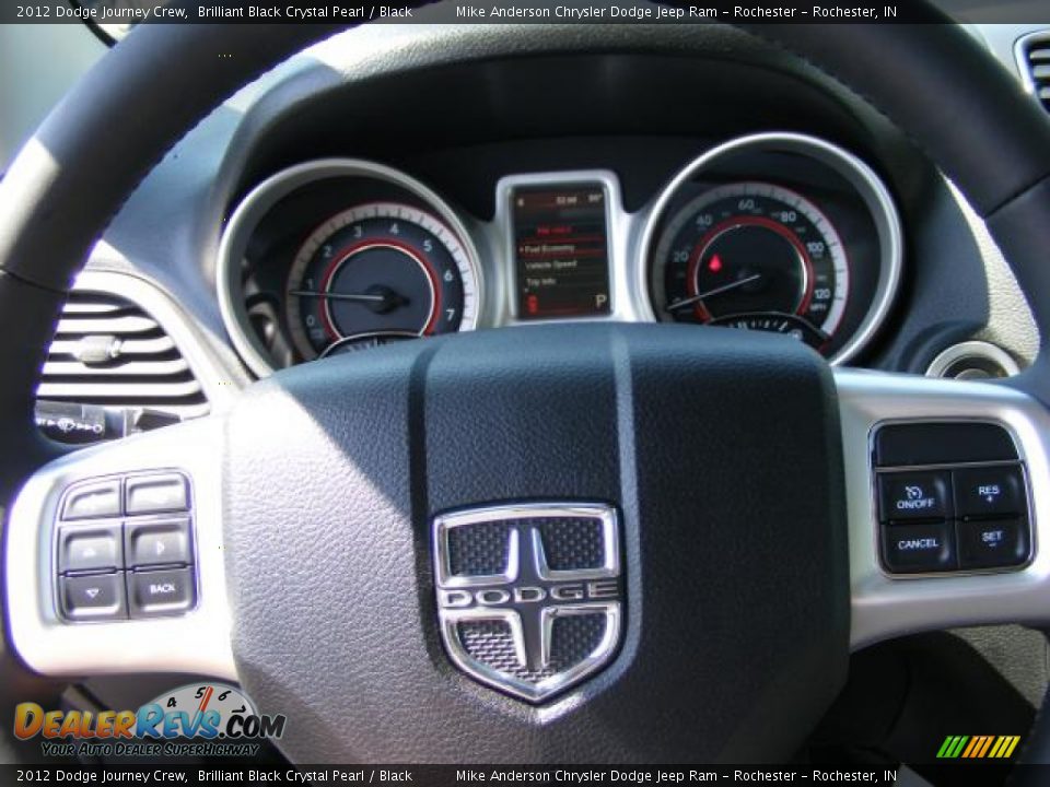 2012 Dodge Journey Crew Brilliant Black Crystal Pearl / Black Photo #34