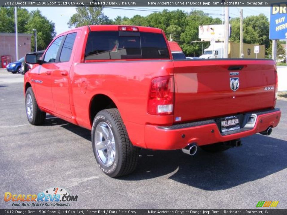 2012 Dodge Ram 1500 Sport Quad Cab 4x4 Flame Red / Dark Slate Gray Photo #3