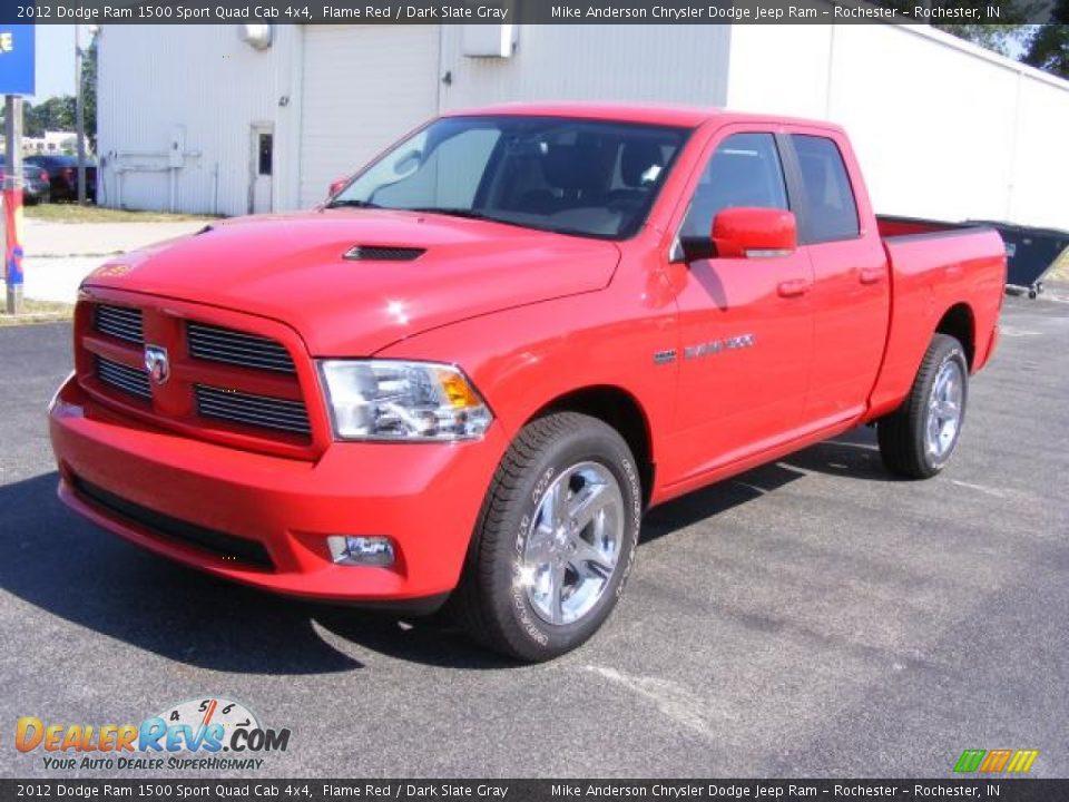 2012 Dodge Ram 1500 Sport Quad Cab 4x4 Flame Red / Dark Slate Gray Photo #10