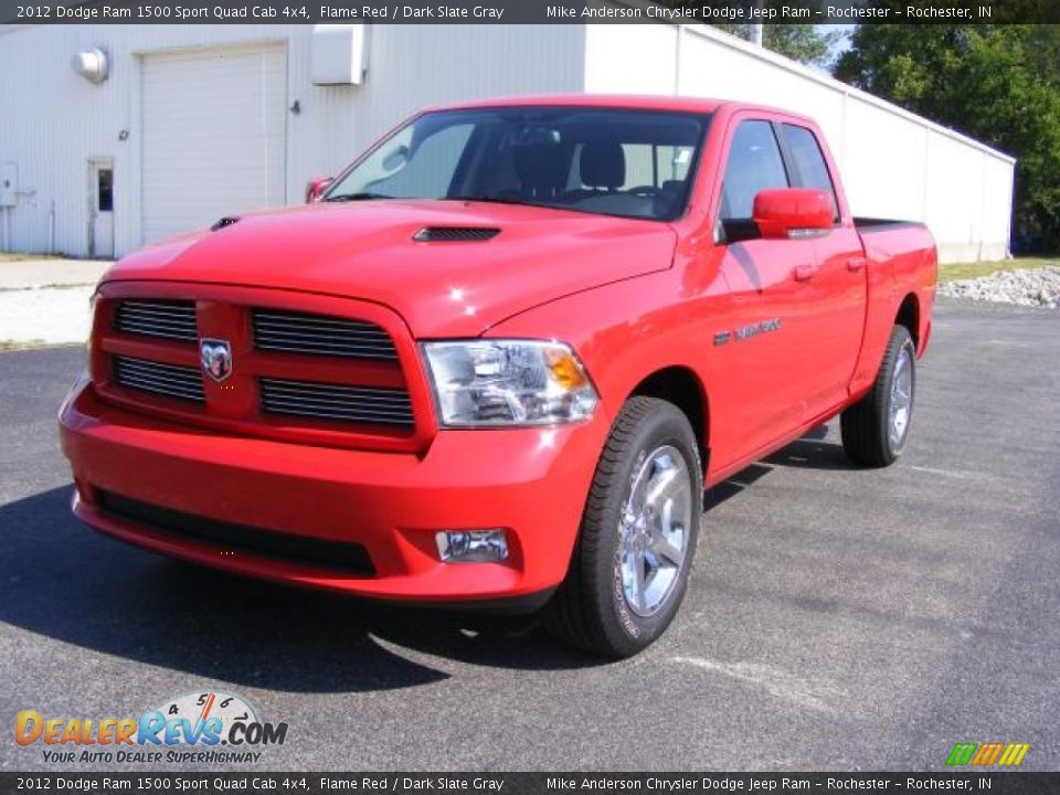 2012 Dodge Ram 1500 Sport Quad Cab 4x4 Flame Red / Dark Slate Gray Photo #11