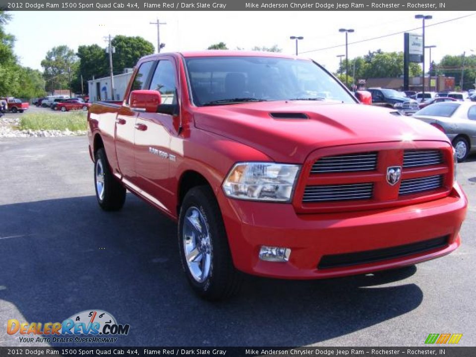 2012 Dodge Ram 1500 Sport Quad Cab 4x4 Flame Red / Dark Slate Gray Photo #13