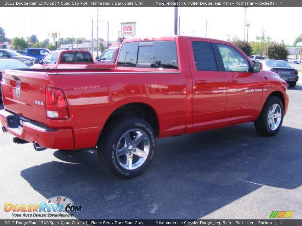 2012 Dodge Ram 1500 Sport Quad Cab 4x4 Flame Red / Dark Slate Gray Photo #14