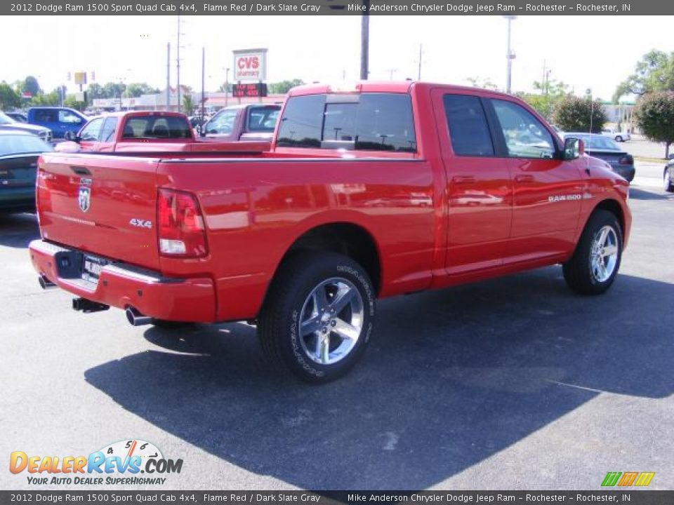 2012 Dodge Ram 1500 Sport Quad Cab 4x4 Flame Red / Dark Slate Gray Photo #15