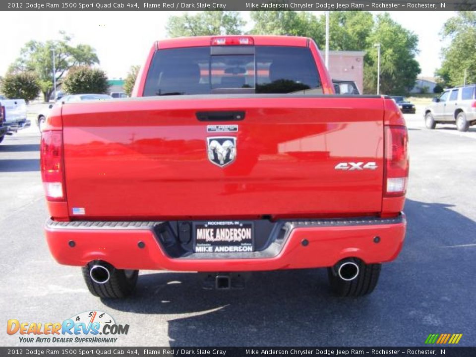 2012 Dodge Ram 1500 Sport Quad Cab 4x4 Flame Red / Dark Slate Gray Photo #16