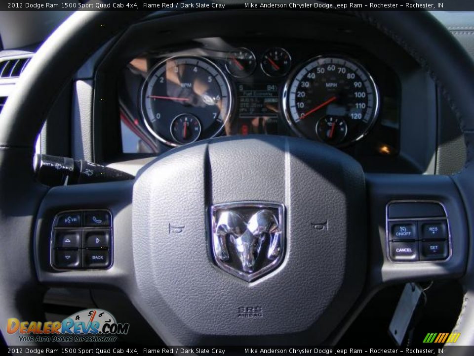 2012 Dodge Ram 1500 Sport Quad Cab 4x4 Flame Red / Dark Slate Gray Photo #29