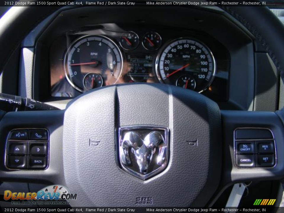 2012 Dodge Ram 1500 Sport Quad Cab 4x4 Flame Red / Dark Slate Gray Photo #35