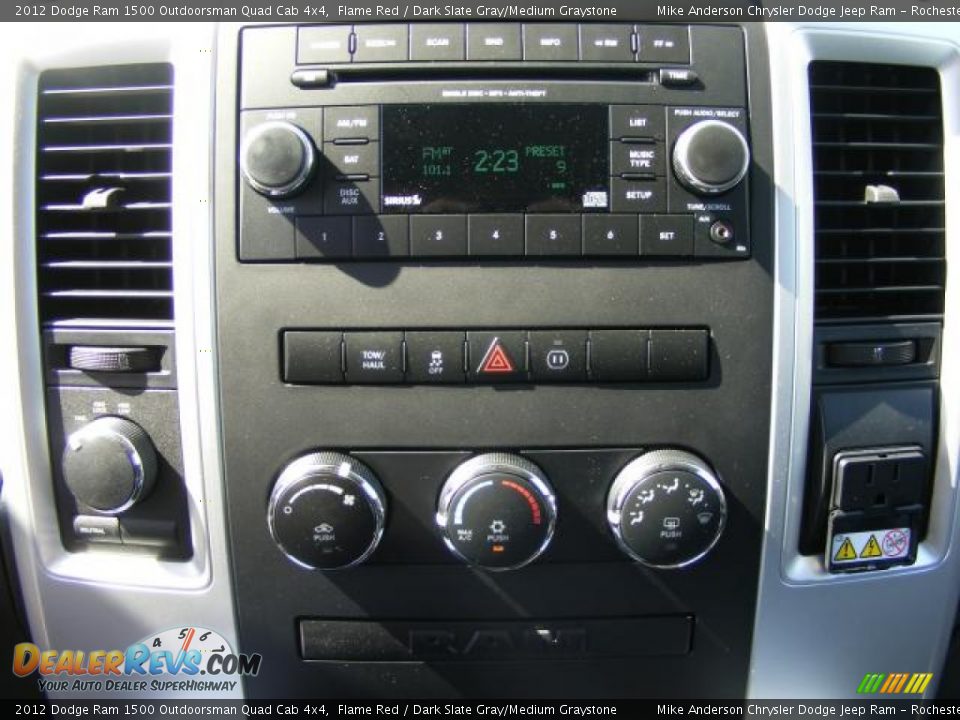 2012 Dodge Ram 1500 Outdoorsman Quad Cab 4x4 Flame Red / Dark Slate Gray/Medium Graystone Photo #4