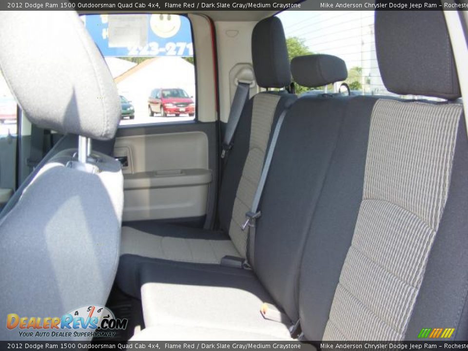 2012 Dodge Ram 1500 Outdoorsman Quad Cab 4x4 Flame Red / Dark Slate Gray/Medium Graystone Photo #6