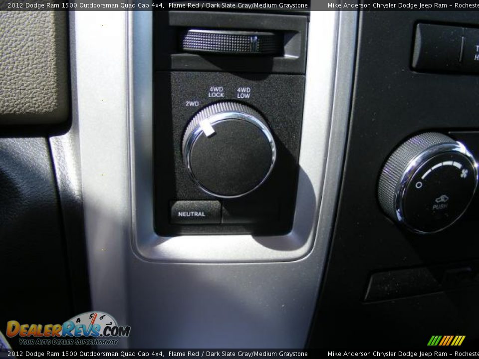 2012 Dodge Ram 1500 Outdoorsman Quad Cab 4x4 Flame Red / Dark Slate Gray/Medium Graystone Photo #8