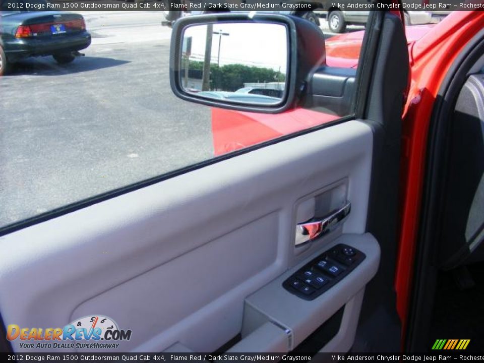 2012 Dodge Ram 1500 Outdoorsman Quad Cab 4x4 Flame Red / Dark Slate Gray/Medium Graystone Photo #20
