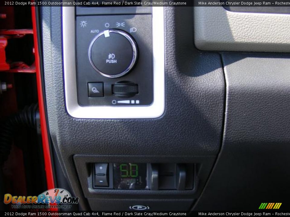 2012 Dodge Ram 1500 Outdoorsman Quad Cab 4x4 Flame Red / Dark Slate Gray/Medium Graystone Photo #23