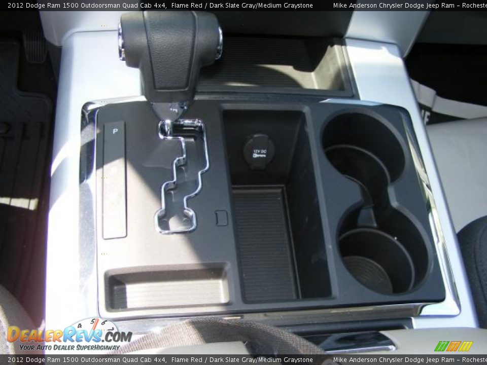 2012 Dodge Ram 1500 Outdoorsman Quad Cab 4x4 Flame Red / Dark Slate Gray/Medium Graystone Photo #26