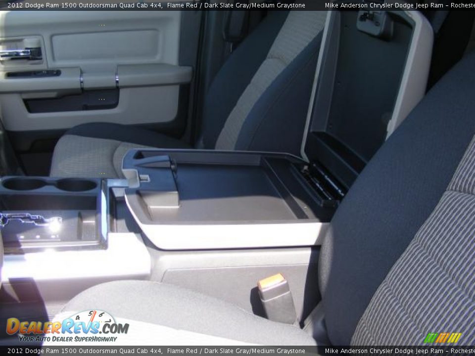 2012 Dodge Ram 1500 Outdoorsman Quad Cab 4x4 Flame Red / Dark Slate Gray/Medium Graystone Photo #29