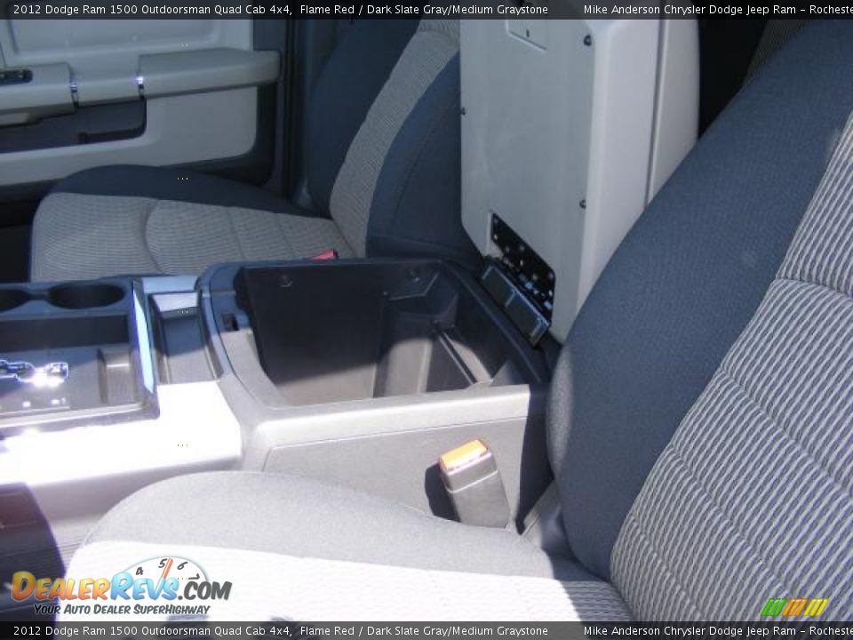2012 Dodge Ram 1500 Outdoorsman Quad Cab 4x4 Flame Red / Dark Slate Gray/Medium Graystone Photo #30