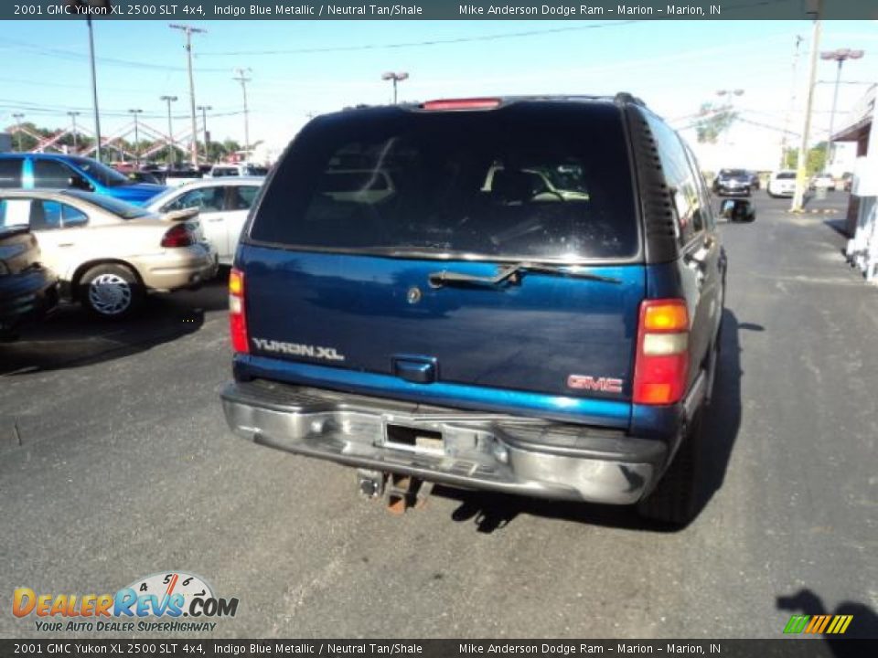 2001 GMC Yukon XL 2500 SLT 4x4 Indigo Blue Metallic / Neutral Tan/Shale Photo #4