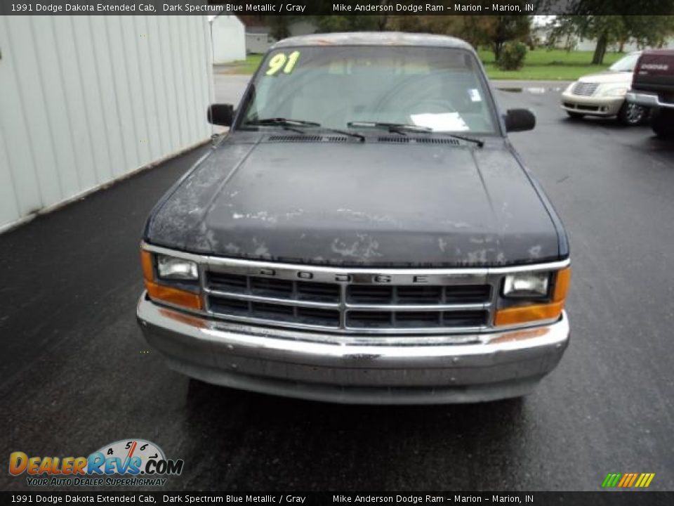 1991 Dodge Dakota Extended Cab Dark Spectrum Blue Metallic / Gray Photo #2