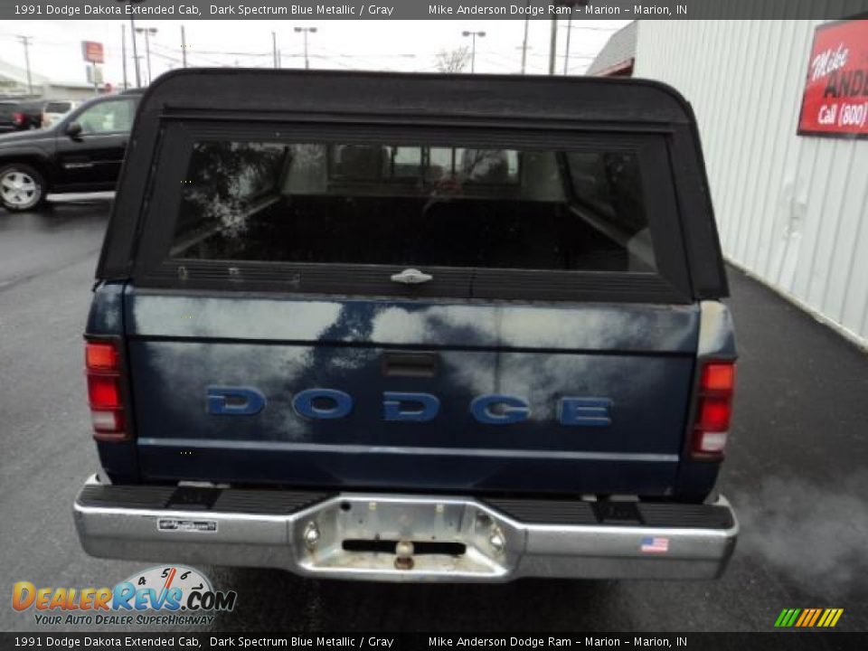 1991 Dodge Dakota Extended Cab Dark Spectrum Blue Metallic / Gray Photo #4