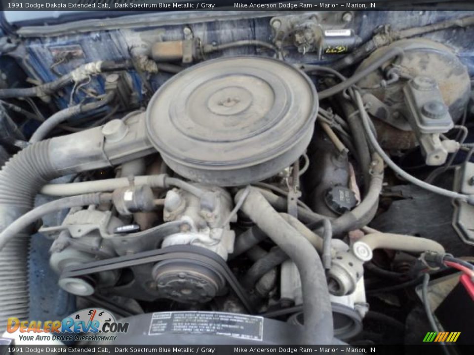 1991 Dodge Dakota Extended Cab 3.9 Liter OHV 12-Valve V6 Engine Photo #8