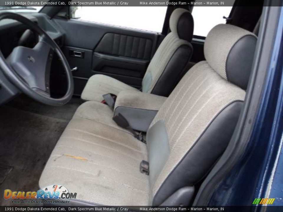 1991 Dodge Dakota Extended Cab Dark Spectrum Blue Metallic / Gray Photo #9