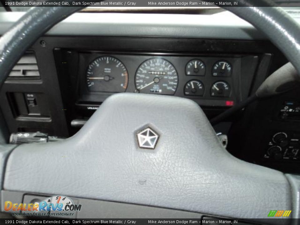 1991 Dodge Dakota Extended Cab Dark Spectrum Blue Metallic / Gray Photo #12
