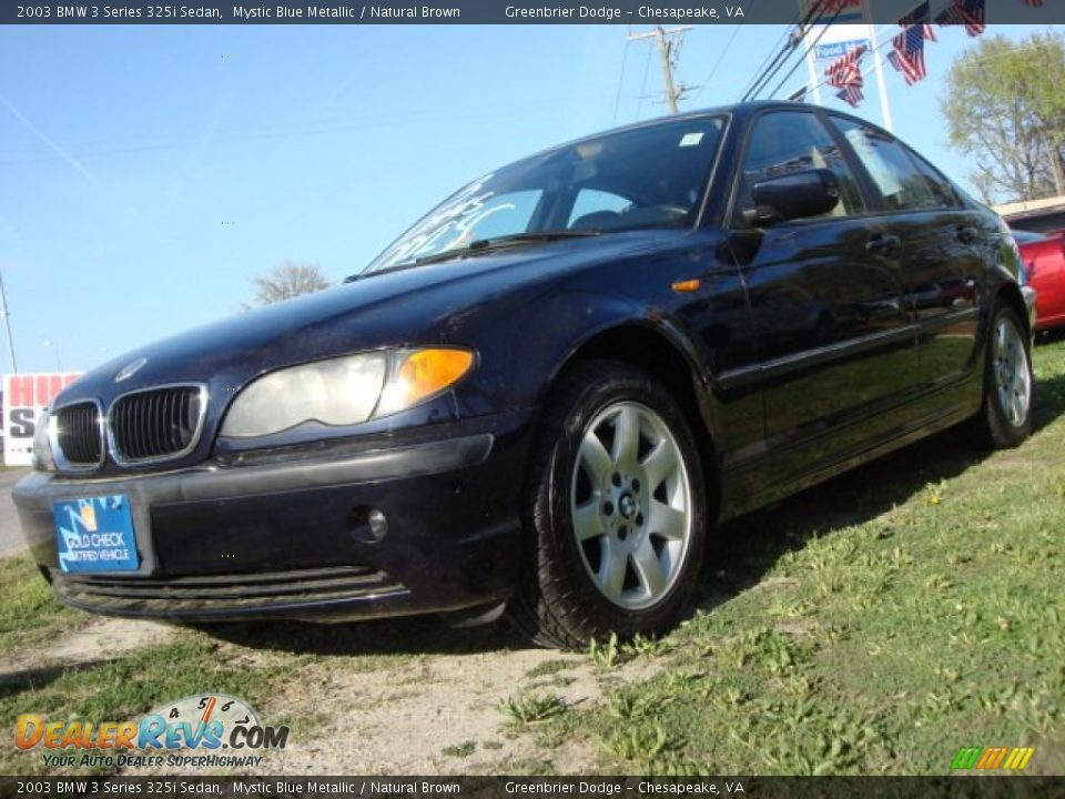 2003 BMW 3 Series 325i Sedan Mystic Blue Metallic / Natural Brown Photo #1