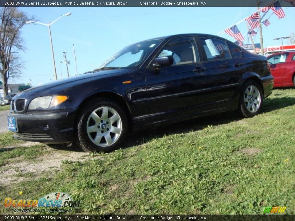 2003 BMW 3 Series 325i Sedan Mystic Blue Metallic / Natural Brown Photo #2