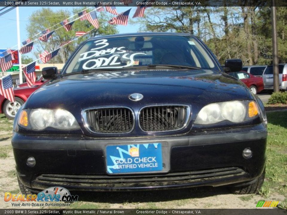 2003 BMW 3 Series 325i Sedan Mystic Blue Metallic / Natural Brown Photo #5