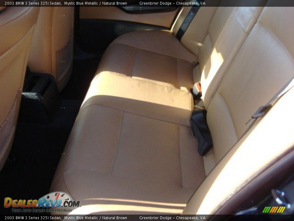 2003 BMW 3 Series 325i Sedan Mystic Blue Metallic / Natural Brown Photo #7
