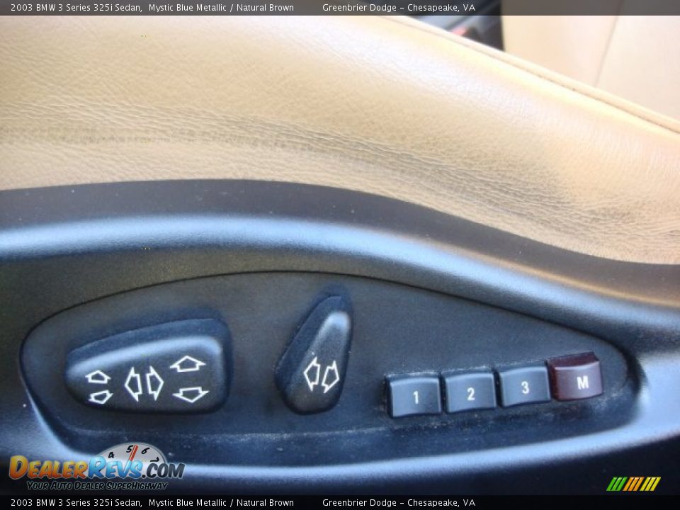 2003 BMW 3 Series 325i Sedan Mystic Blue Metallic / Natural Brown Photo #9