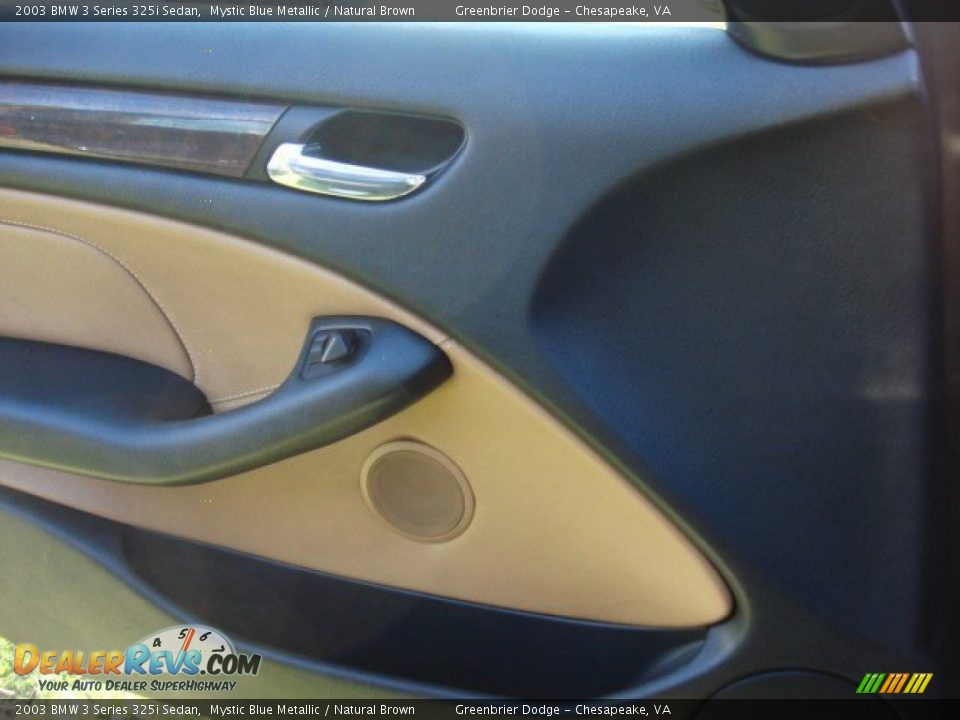2003 BMW 3 Series 325i Sedan Mystic Blue Metallic / Natural Brown Photo #11