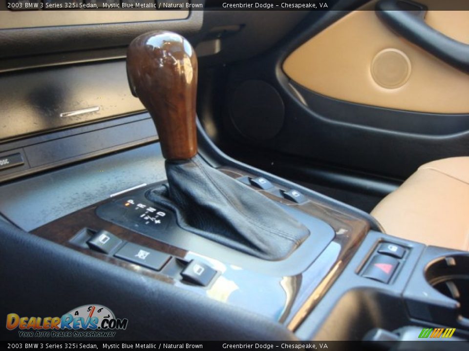 2003 BMW 3 Series 325i Sedan Mystic Blue Metallic / Natural Brown Photo #14
