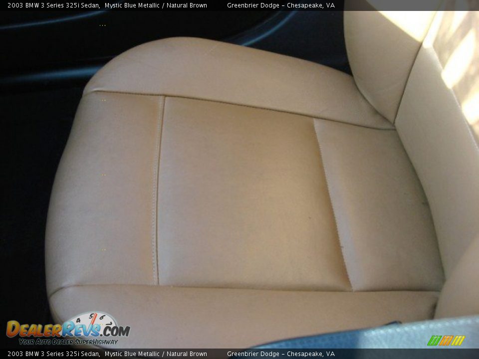 2003 BMW 3 Series 325i Sedan Mystic Blue Metallic / Natural Brown Photo #15