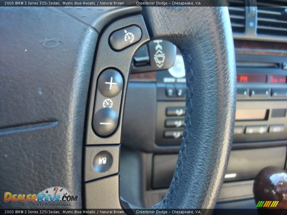 2003 BMW 3 Series 325i Sedan Mystic Blue Metallic / Natural Brown Photo #18