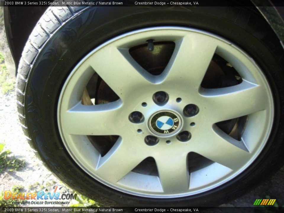 2003 BMW 3 Series 325i Sedan Mystic Blue Metallic / Natural Brown Photo #19