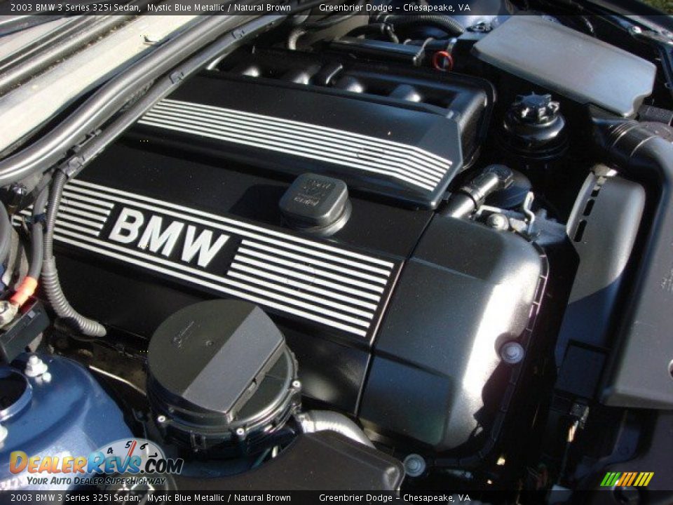 2003 BMW 3 Series 325i Sedan Mystic Blue Metallic / Natural Brown Photo #21