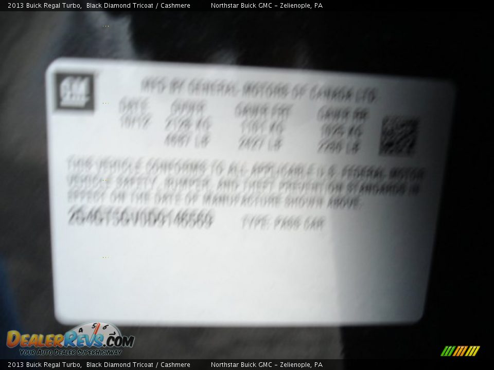 2013 Buick Regal Turbo Black Diamond Tricoat / Cashmere Photo #20