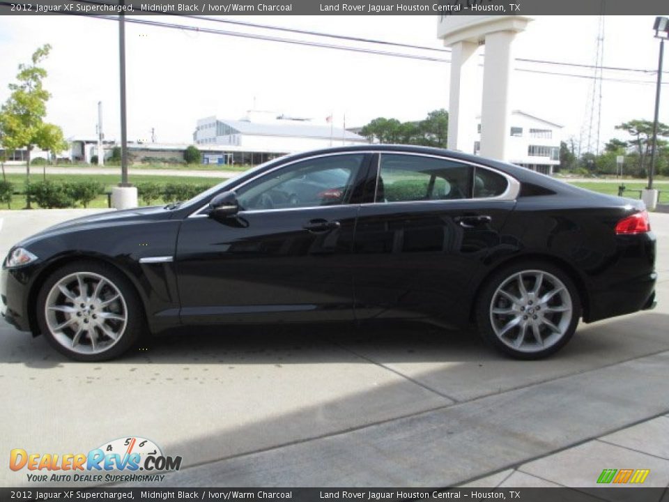 2012 Jaguar XF Supercharged Midnight Black / Ivory/Warm Charcoal Photo #7