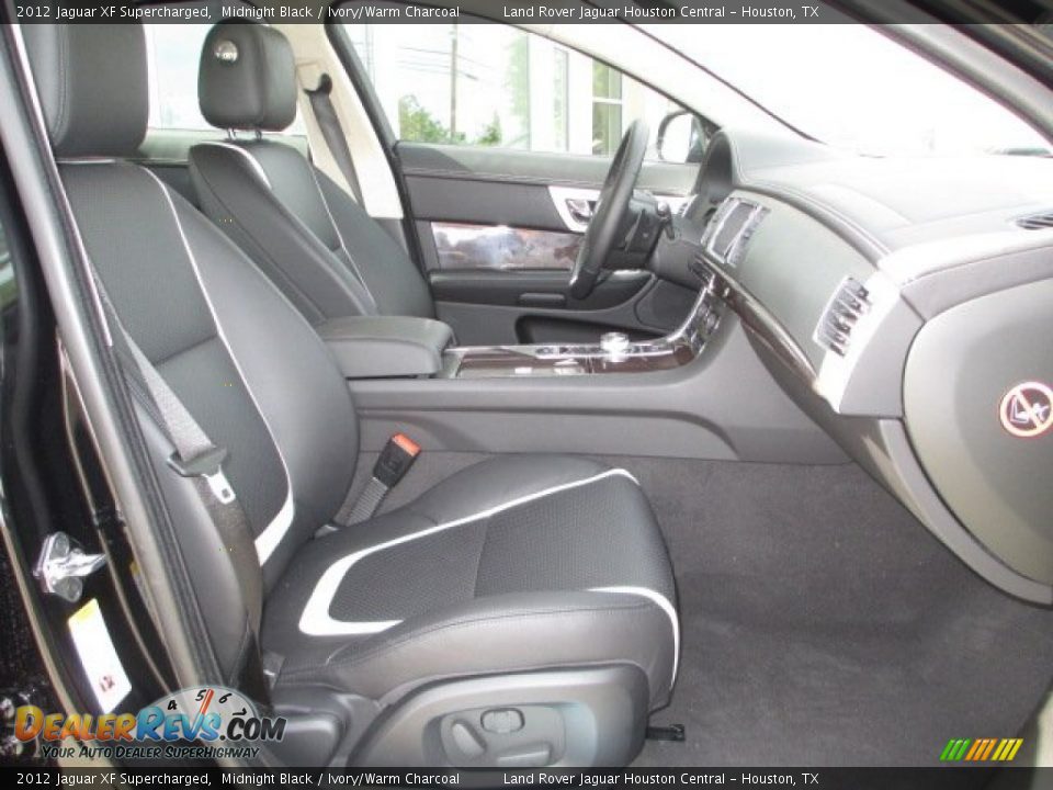 2012 Jaguar XF Supercharged Midnight Black / Ivory/Warm Charcoal Photo #12