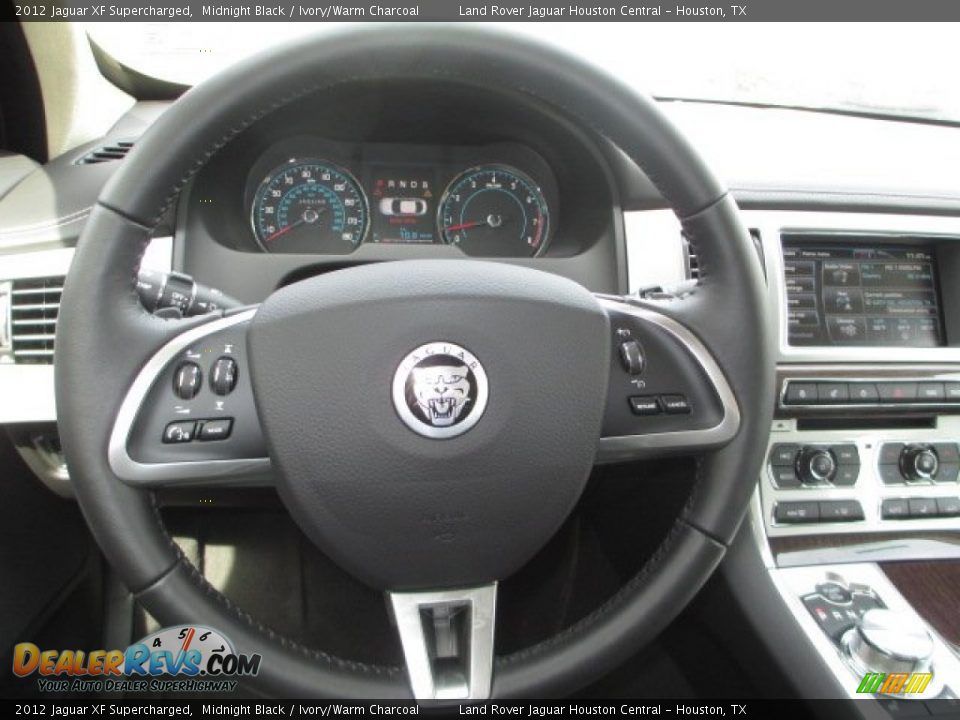 2012 Jaguar XF Supercharged Steering Wheel Photo #15