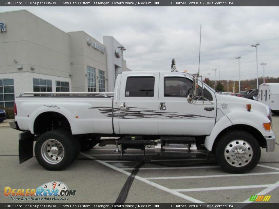 Oxford White 2008 Ford F650 Super Duty XLT Crew Cab Custom Passenger Photo #2