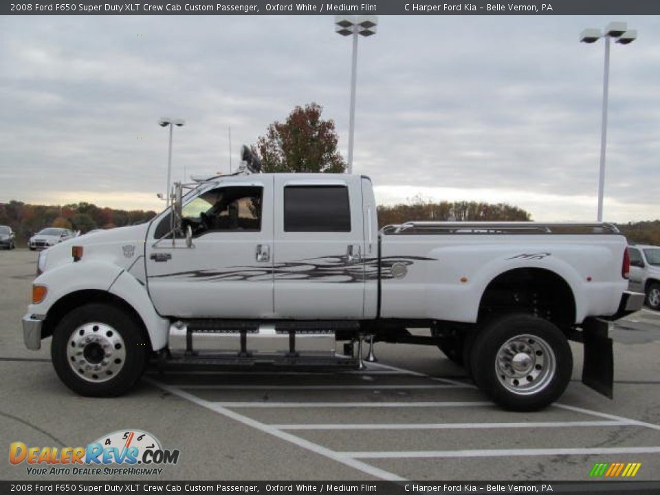 Oxford White 2008 Ford F650 Super Duty XLT Crew Cab Custom Passenger Photo #7