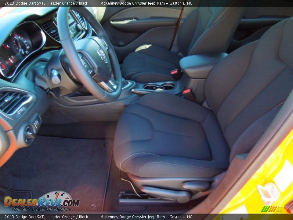 Black Interior - 2013 Dodge Dart SXT Photo #8