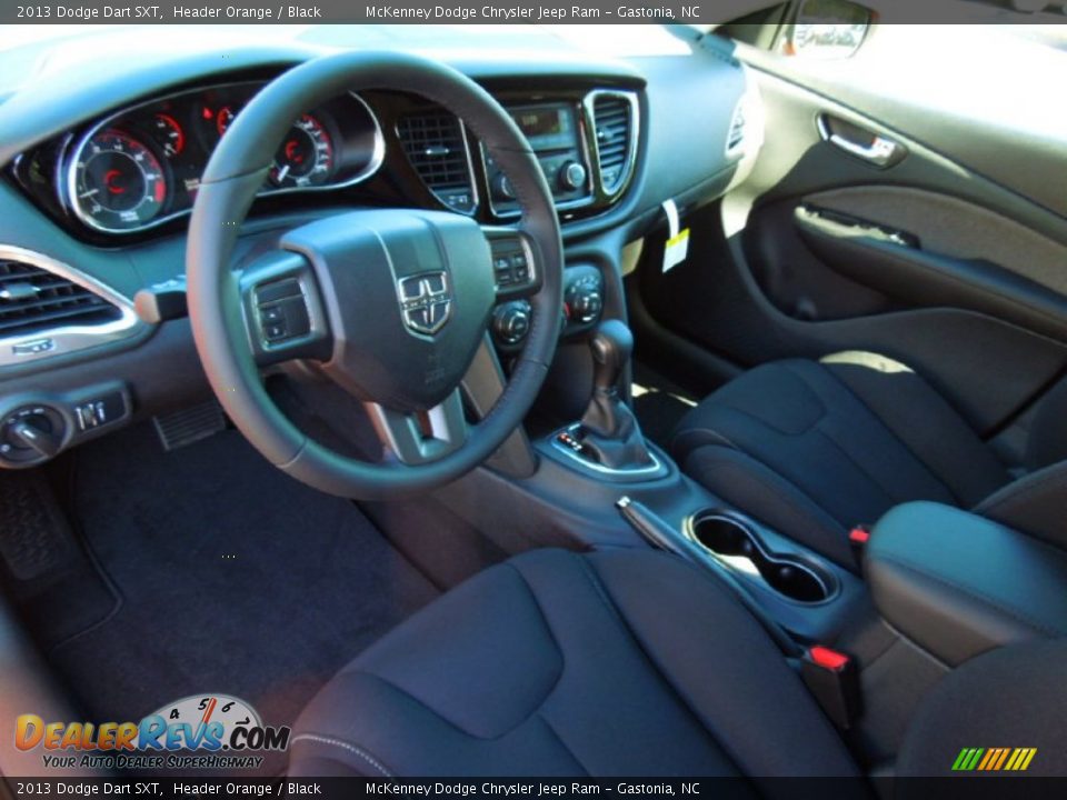 Black Interior - 2013 Dodge Dart SXT Photo #27