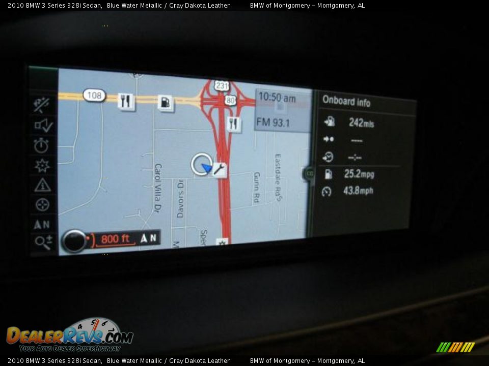 2010 BMW 3 Series 328i Sedan Blue Water Metallic / Gray Dakota Leather Photo #22