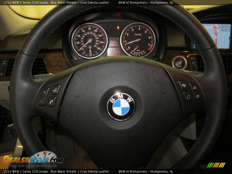 2010 BMW 3 Series 328i Sedan Blue Water Metallic / Gray Dakota Leather Photo #26