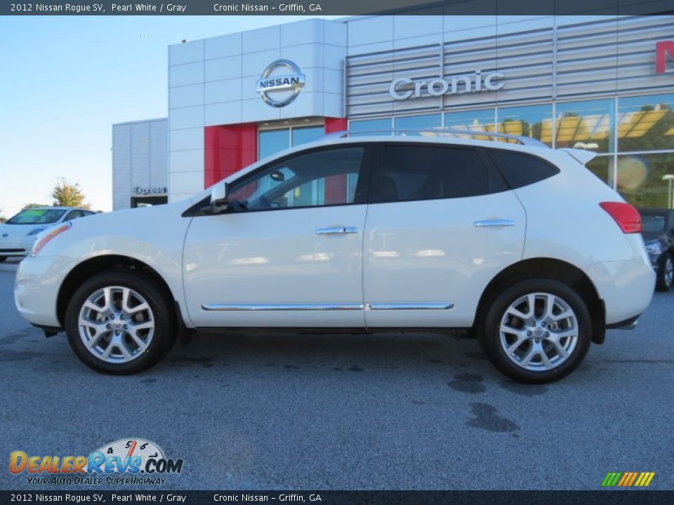 2012 Nissan Rogue SV Pearl White / Gray Photo #2