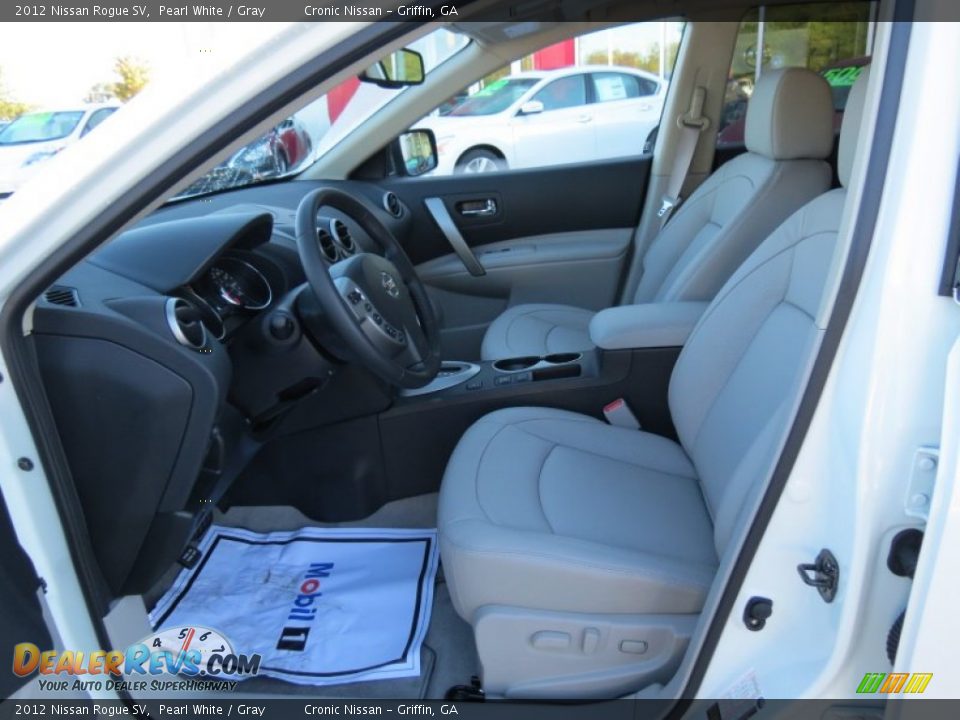2012 Nissan Rogue SV Pearl White / Gray Photo #10